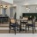 dining room with stylish lighting and bar